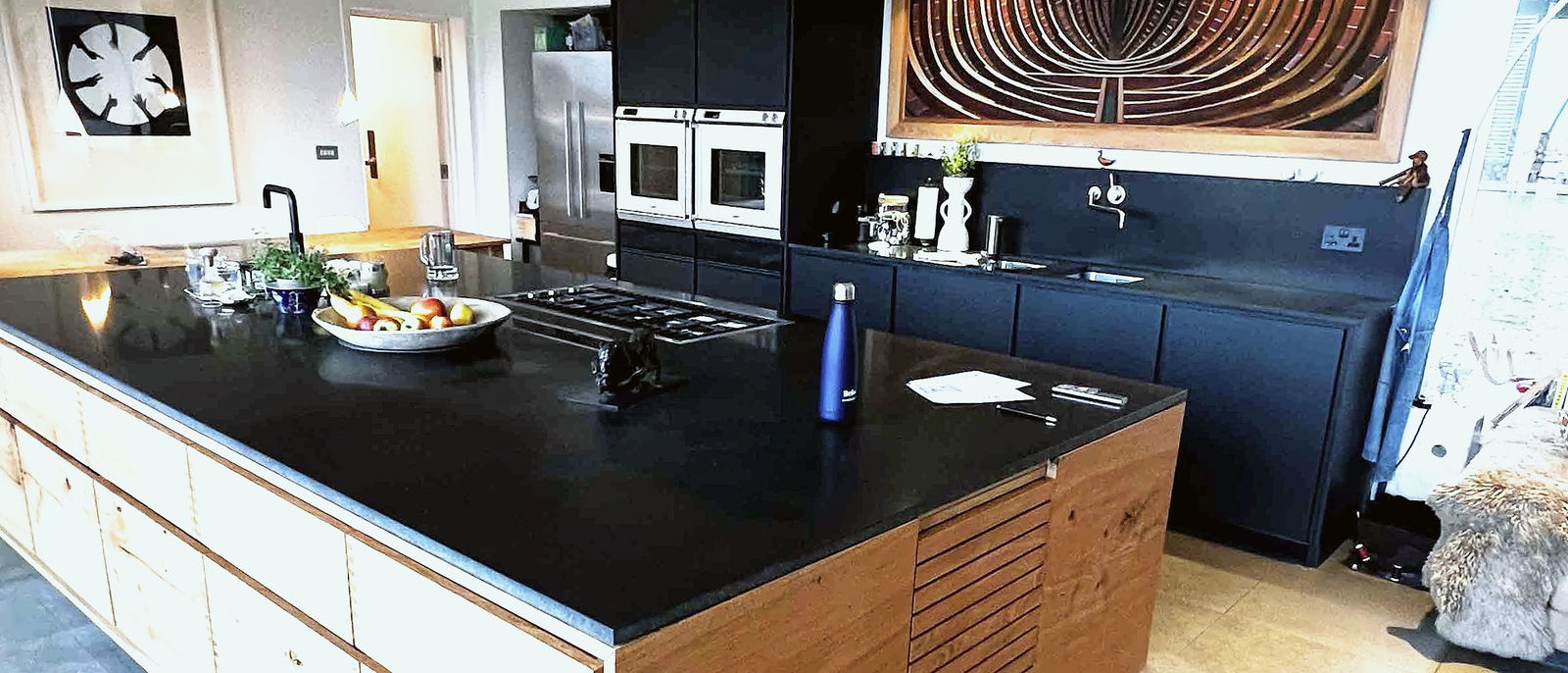 A bespoke English kitchen made at Mickfield in Suffolk