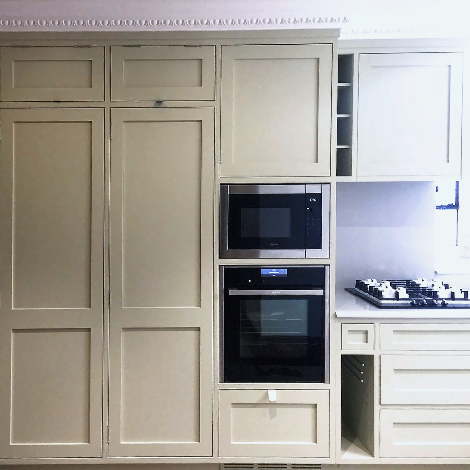 Cabinetry detail from the Painted Kitchen and Utility project in Oxfordshire