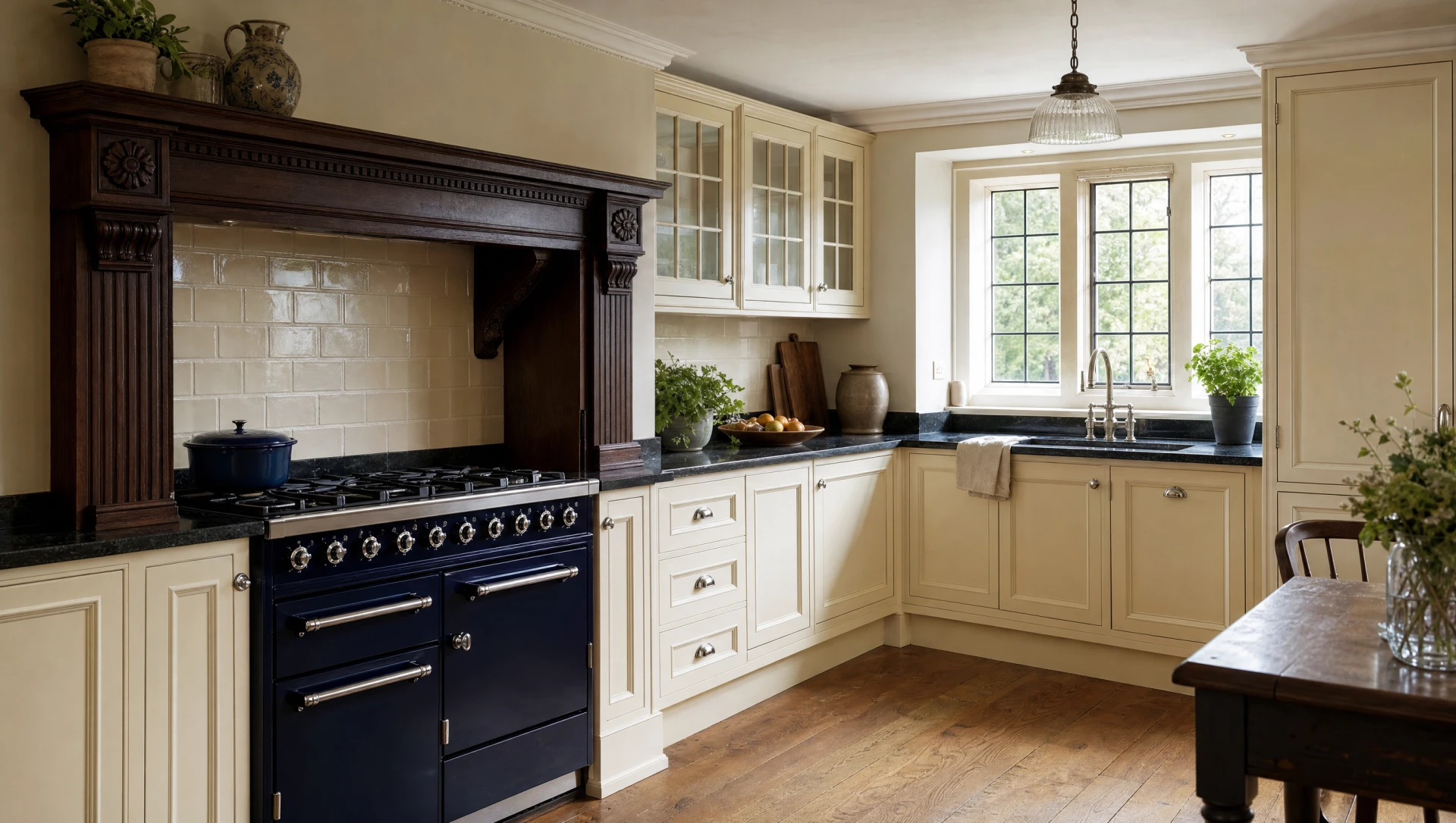 Moulded in-frame doors to wall and base cabinets, The Essex range by Square & True