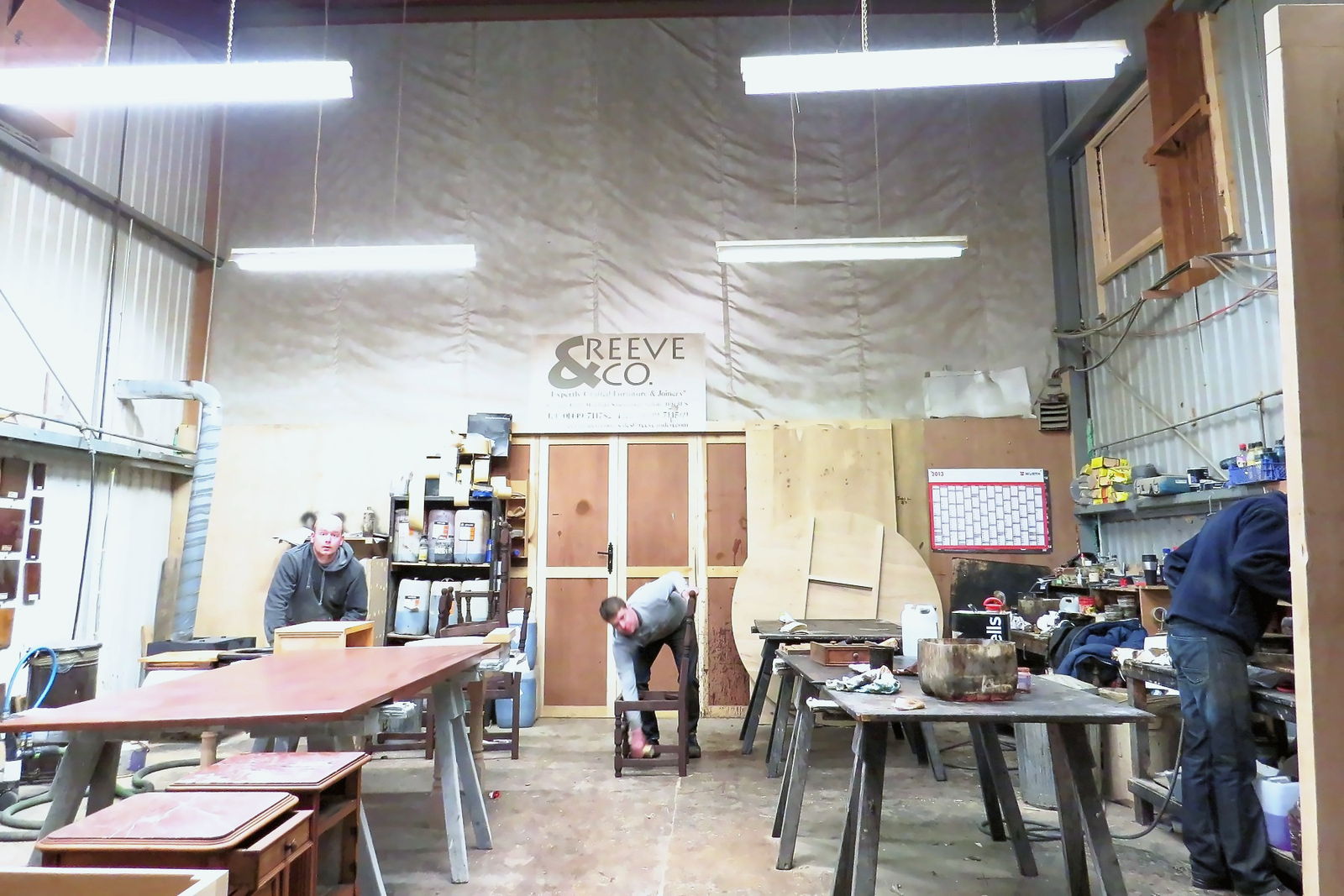 Kitchen joinery under construction