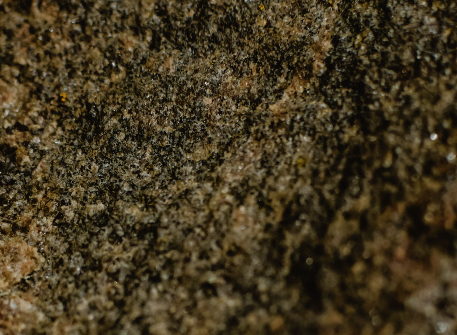 Engineered quartz, close, showing an even scatter