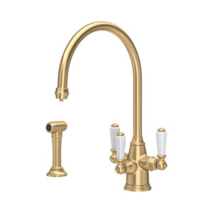 The Phoenician Collection Sink Mixer with Filtration + Rinse — Gold