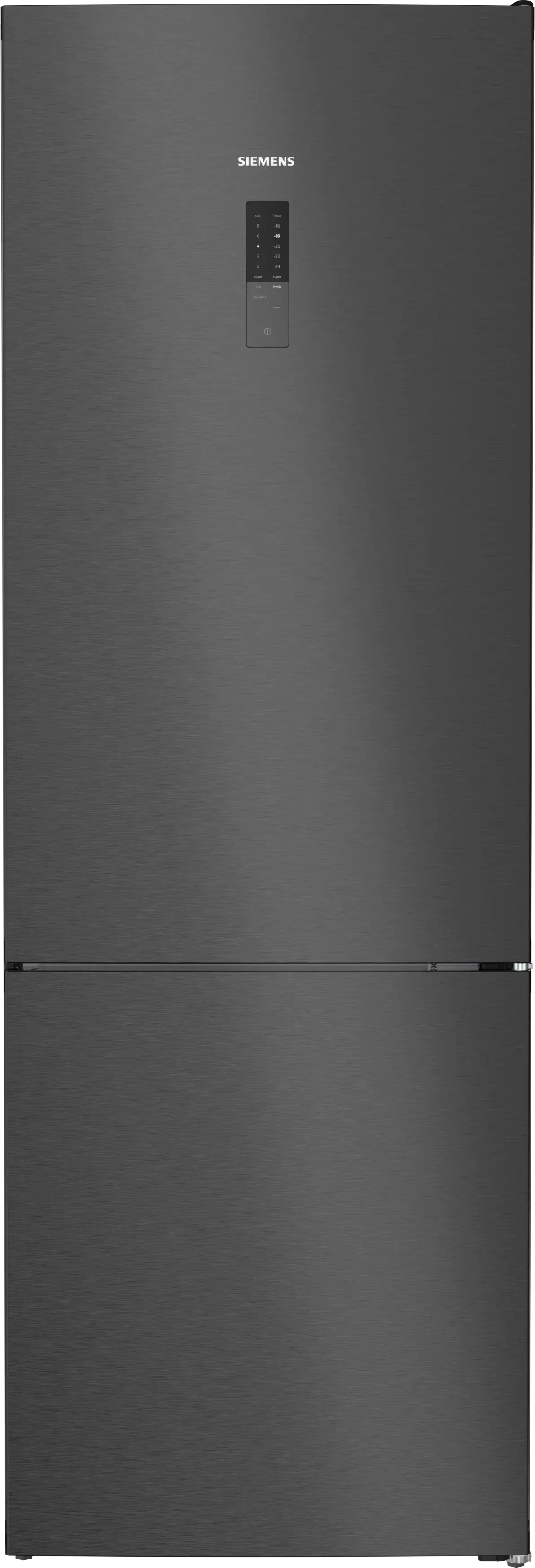 Siemens iQ300 Freestanding Fridge Freezer — Black Steel