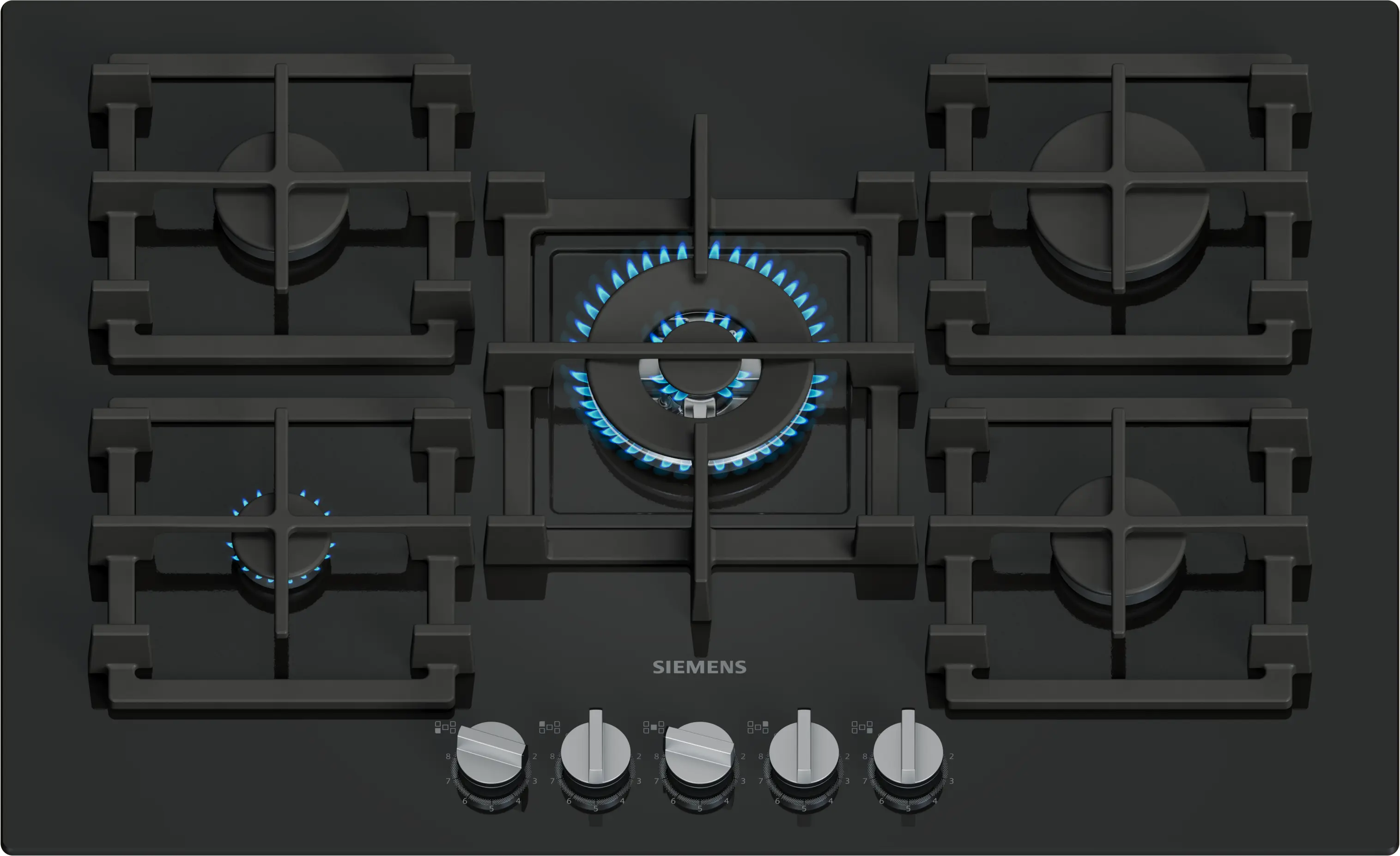 Siemens iQ500 75cm Gas Hob Black Glass