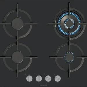 Siemens iQ500 60cm Gas Hob Black Tempered Glass