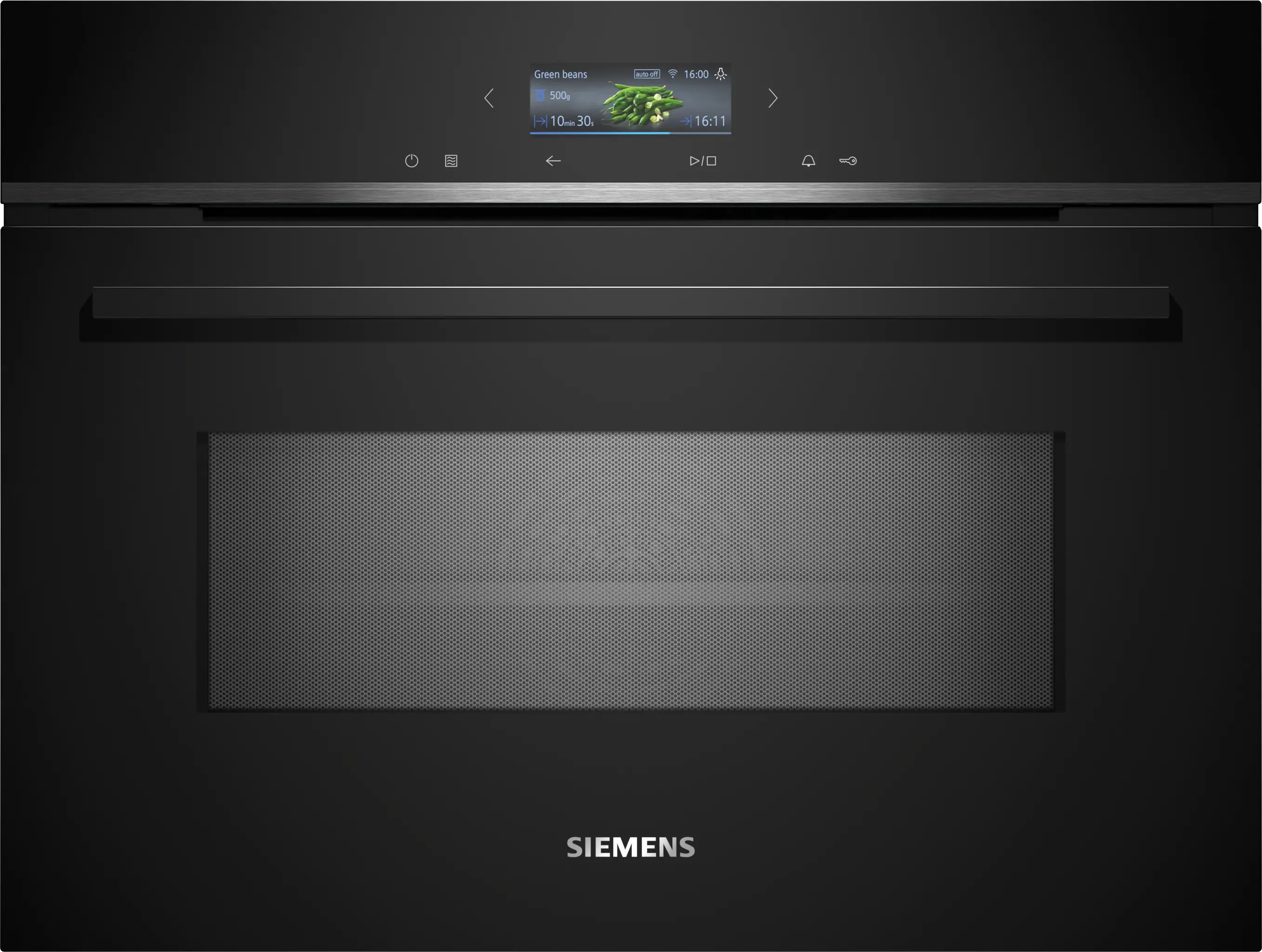 Siemens iQ700 Built in 45cm Compact Oven with Mw — Black (CM724G1B1B)