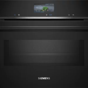 Siemens iQ700 Built in 45cm Compact Oven with Mw — Black (CM776G1B1B)