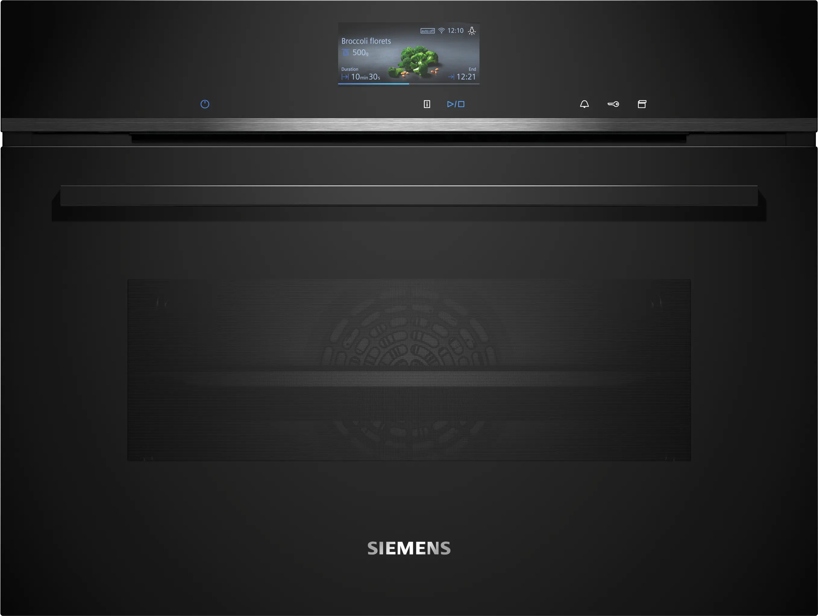 Siemens iQ700 Built in Compact Oven with Steam — Black