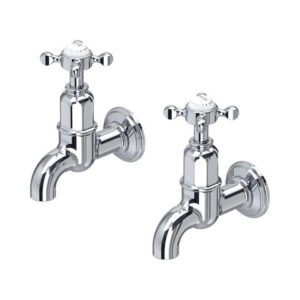 The Ionian Collection Wall Mounted Bibcock (Crosshead handles) — Gold