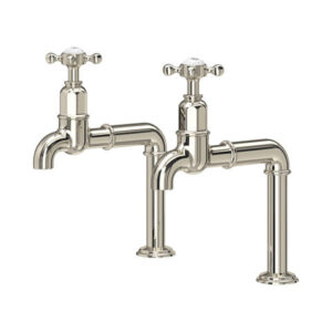 The Ionian Collection Deck Mounted Bibcock (Crosshead handles) — Gold