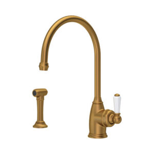 The Phoenician Collection Monobloc Sink Mixer + Rinse — Bronze