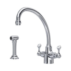 The Etruscan Collection Monobloc Sink Mixer + Rinse — Bronze