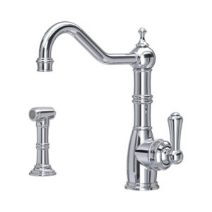 The Provence Collection Monobloc Sink Mixer + Rinse — Nickel