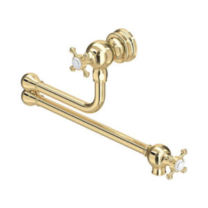 The Etruscan Collection Pot Filler with Crosshead handles — Pewter