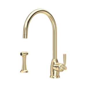 The Langbourn Collection Single Lever Mixer + Rinse — Gold
