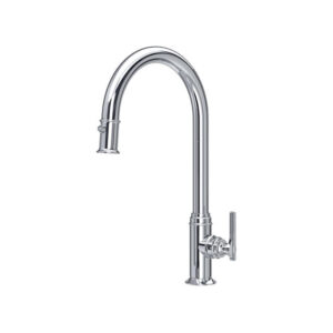 The Southbank Collection Monobloc Sink Mixer + Pull Down Rinse — Aged / satin brass