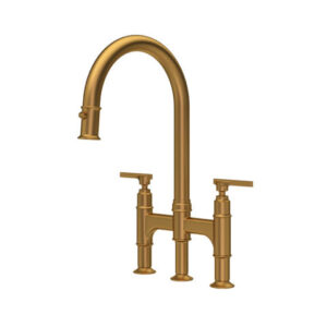 The Southbank Collection Bridge Mixer + Pull Down Rinse — Pewter