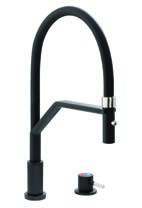 Abode Livinc Semi-Professional 2 Part Inclusive Tap in Matt Black & Brushed Nickel AT2213