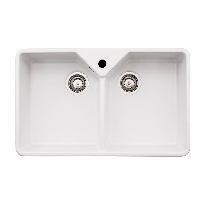Abode Provincial Large Double Bowl Ceramic