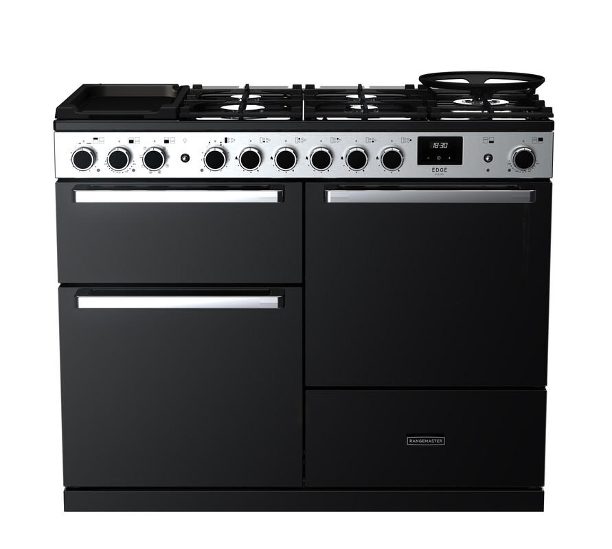 Rangemaster Edge Deluxe Oc 110 Chrome Trim Dual Fuel