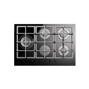 ILVE Professional Plus 75cm Tempered Glass Gas Hob, 5 Burners, Black HCG75SCK/BK