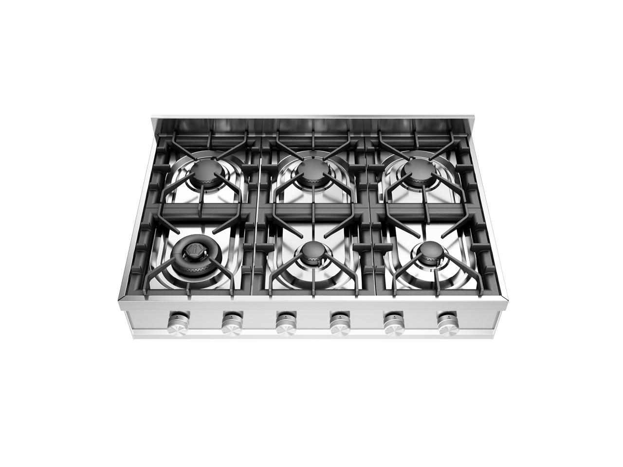 ILVE Professional Plus 90cm Freestanding Gas Hob, 6 Burners, Dual, Stainless Steel HCP906D/SS