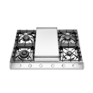 ILVE Professional Plus 90cm Freestanding Gas Hob, 4 Burners and Fry Top, Dual HCP965FD