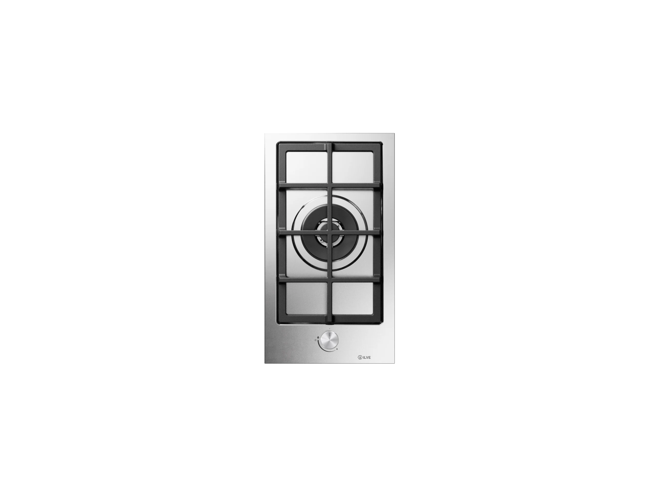 ILVE Professional Plus 30cm Stainless Steel Gas Hob, 1 Burner HCS30CK/SS