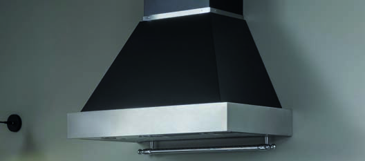 Bertazzoni Heritage Series 100cm Wall Mount Chimney Hood — Black