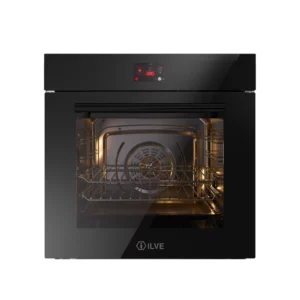 ILVE Nero 60cm Black Glass Pyrolytic TFT Built-in Oven OV601GTPY