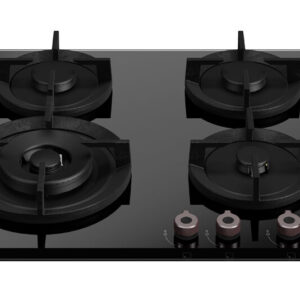 Bertazzoni Professional Series 60cm Gas on Glass Hob with Lateral Wok — Black