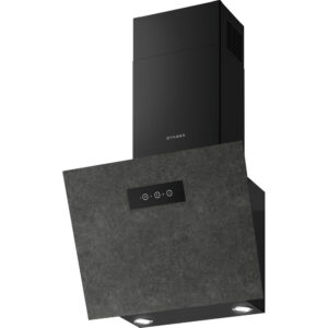 Faber Grexia 60cm Wall-Mounted Cooker Hood, Black/Dark Grey Porcelain 330.0694.725