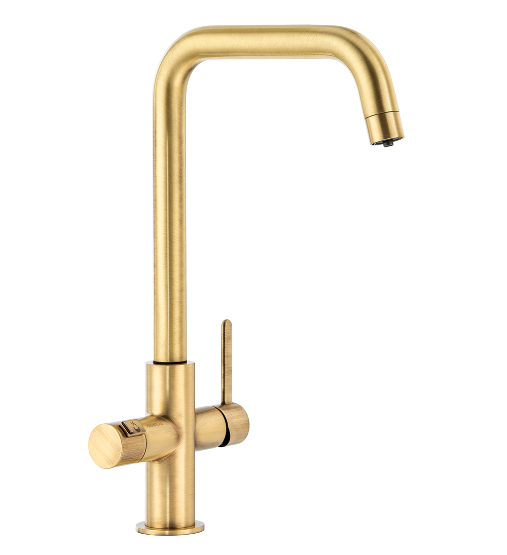 Abode Pronteau 3in1 Prothia Slimline Quad — Brushed Brass
