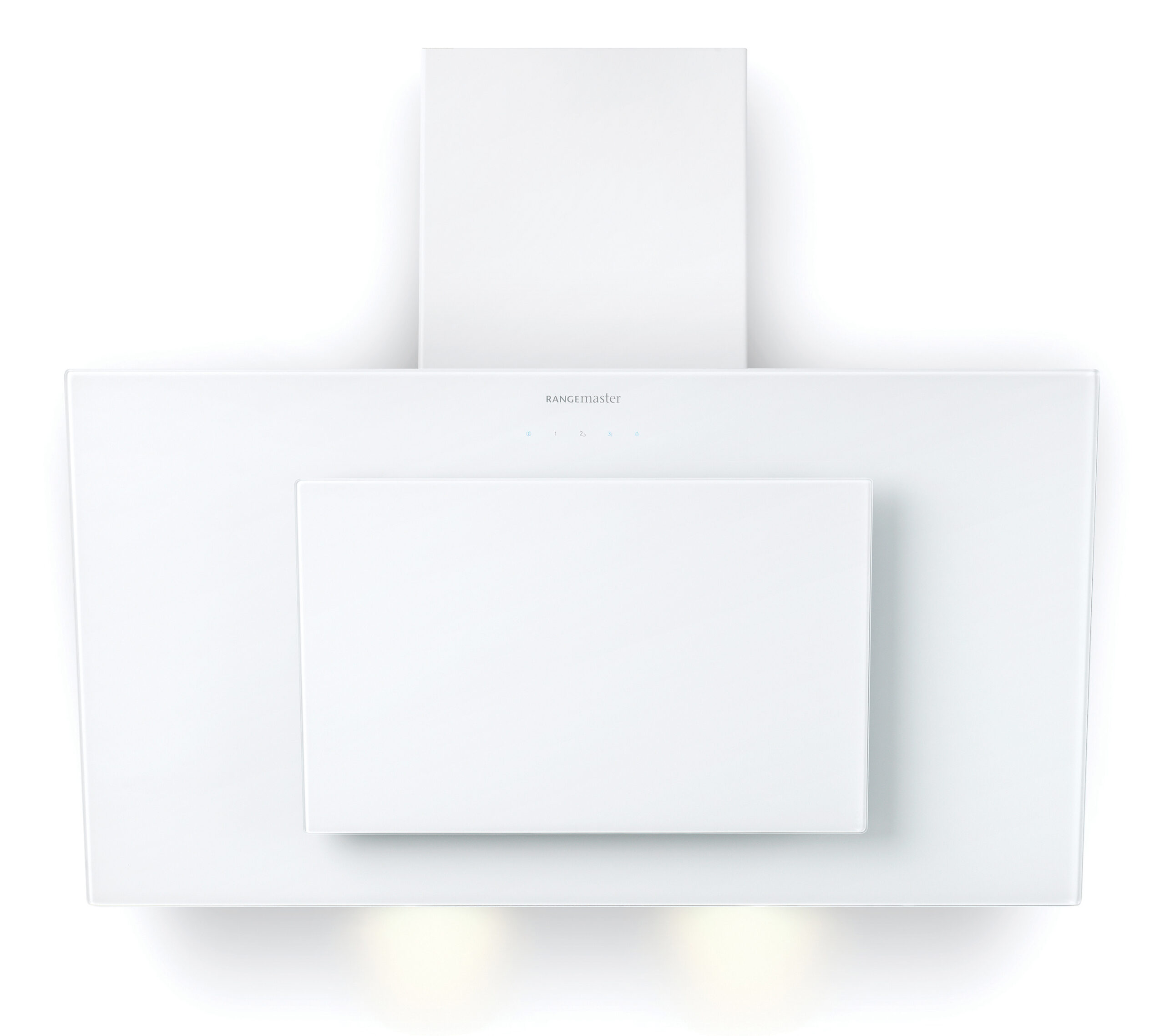 Rangemaster 90 Opal Cooker Hood, White/Chrome OPLHD90WH