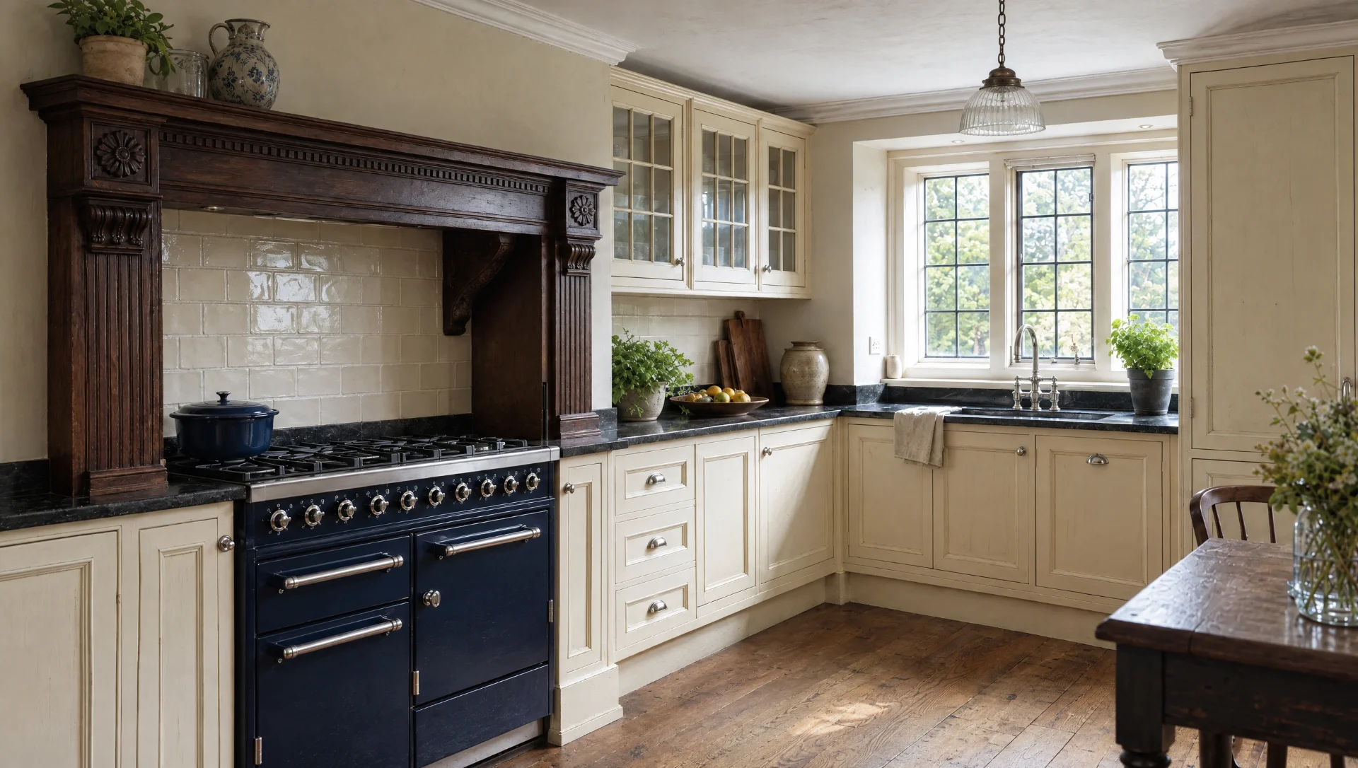 Moulded in-frame doors to wall and base cabinets, The Essex range by Square & True